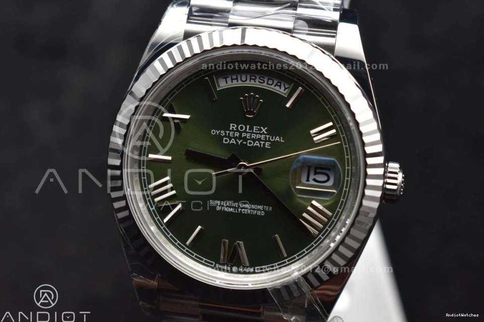 Edition THBF Best President Green Roman 662 Date Day (Gain Weight) on Refined 228239 SS Bracelet 1:1 40 Dial VR3255 0106